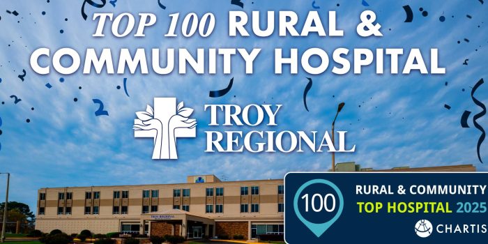 Troy Regional Hospital named a Top 100 Rural & Community Hospital for 2025.