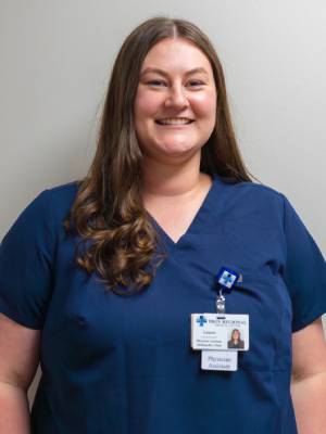 a person in a blue shirt